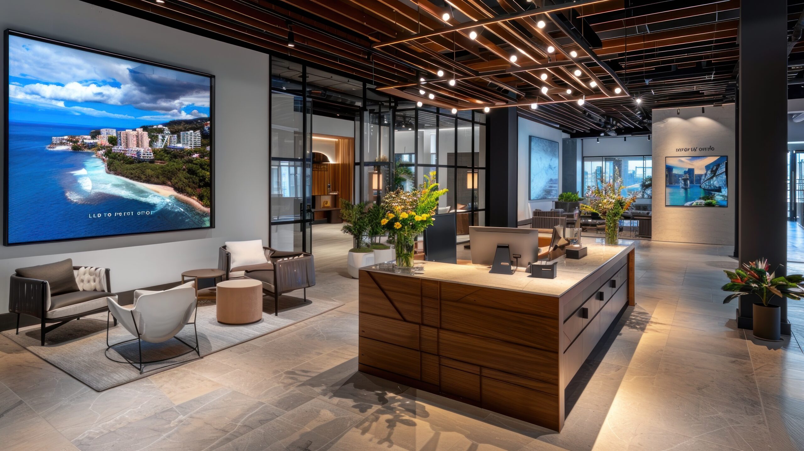 Envision an elegant and immersive real estate office